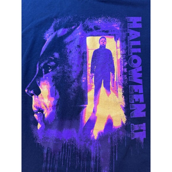 Halloween II Michael Meyers Men’s Graphic T-shirt Black Size XL Horror Movie - Picture 6 of 7